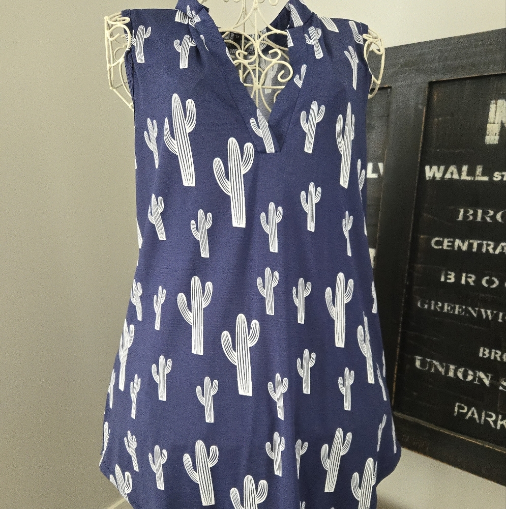 COWGIRL HARDWARE Cactus Print Tunic